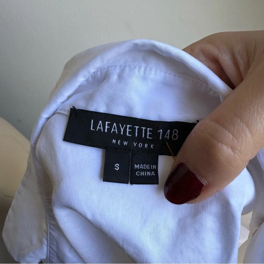 Lafayette 148 Multi Color Button Down Shirt - Picture 5 of 8